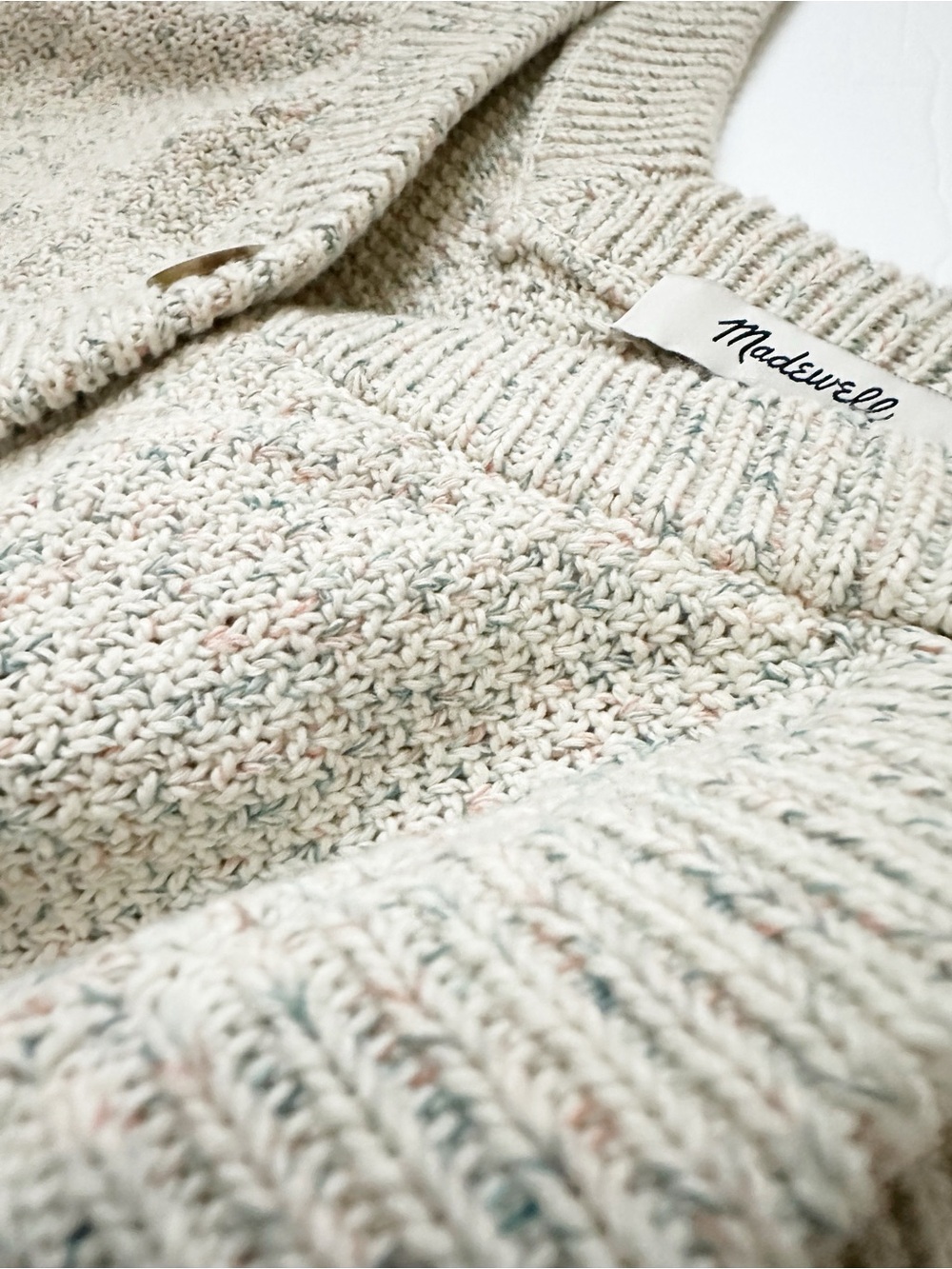Madewell Rainbow Marled Wakefield Button-Front Sweater Tank XL